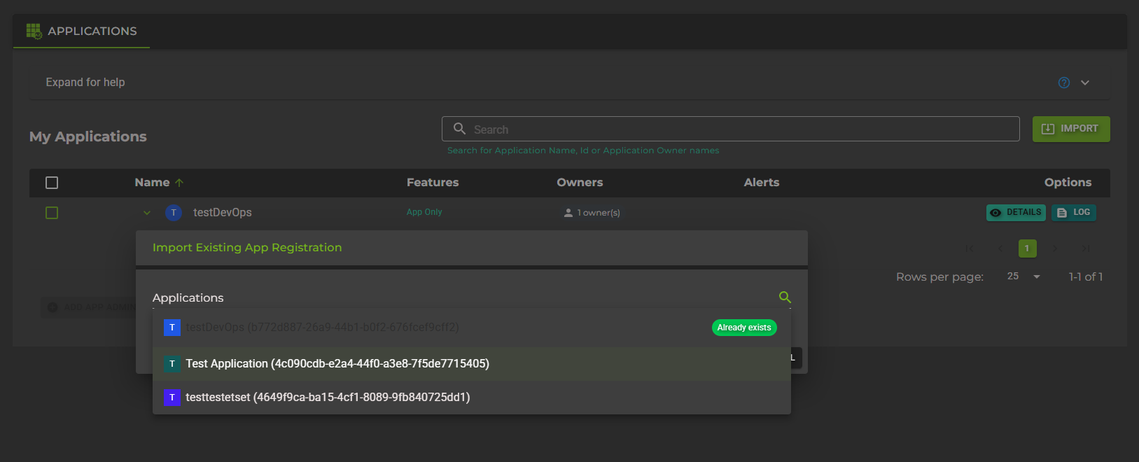 Application Import Process