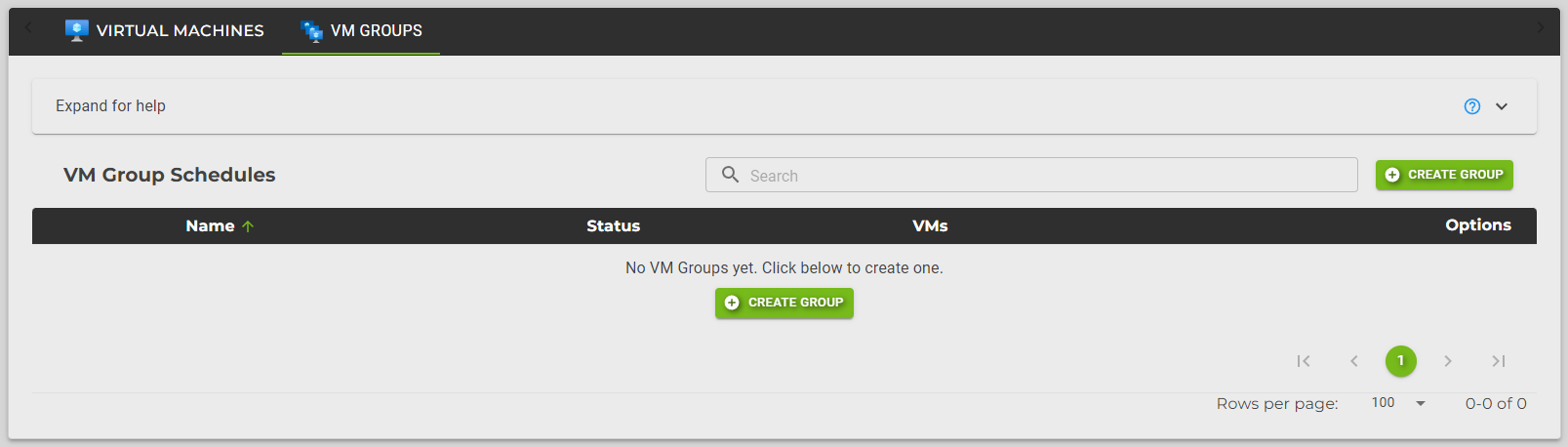 Create VM Group Schedule