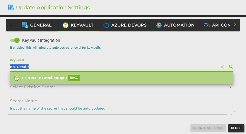 Selecting the appropriate Key Vault